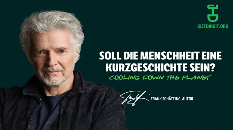 Graben für mehr grün: Neue DOOH-Kampagne von Justdiggit mit Bestsellerautor Frank Schätzing gestartet
